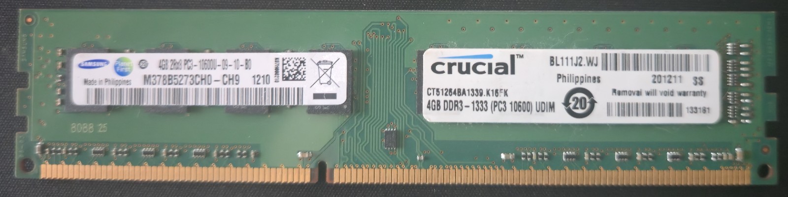 Samsung PC3-10666 4 GB DIMM 1333 MHz DDR3 Memory (M378B5273CHO-CH9)