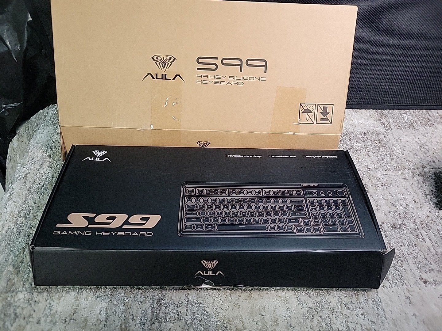 AULA S99, 99-Key, Wireless, Membrane, Gaming Keyboard, RGB, 5-Layer Padding, 200