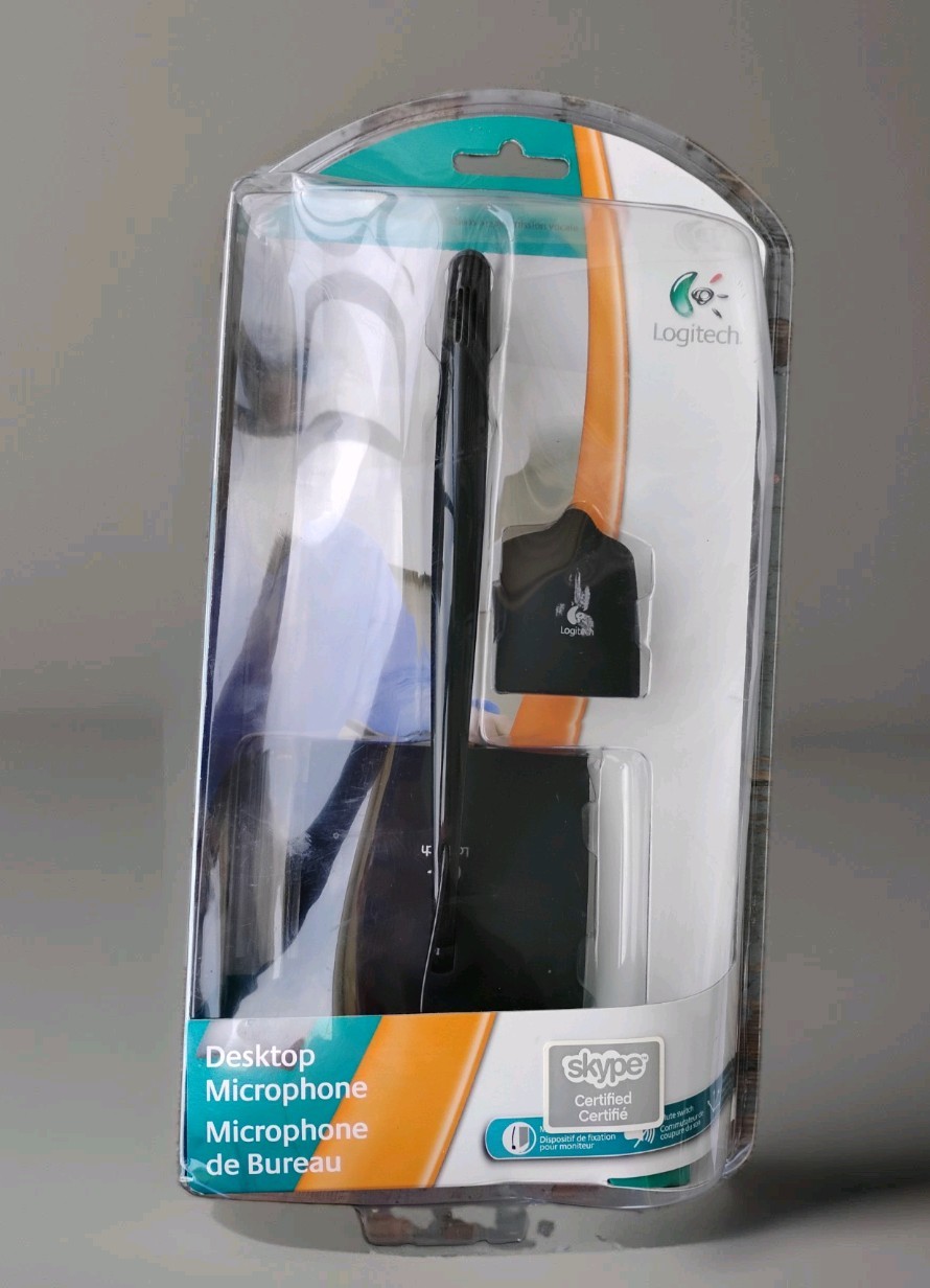 NEW Logitech USB Desktop Microphone 980186-0403 for PC or Mac Skype Sealed