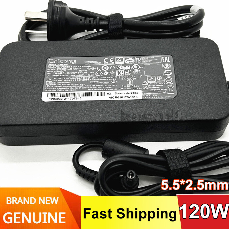 A15-120P1A Original MSI Notebook Charger 120W Power Adapter 19V6.32A