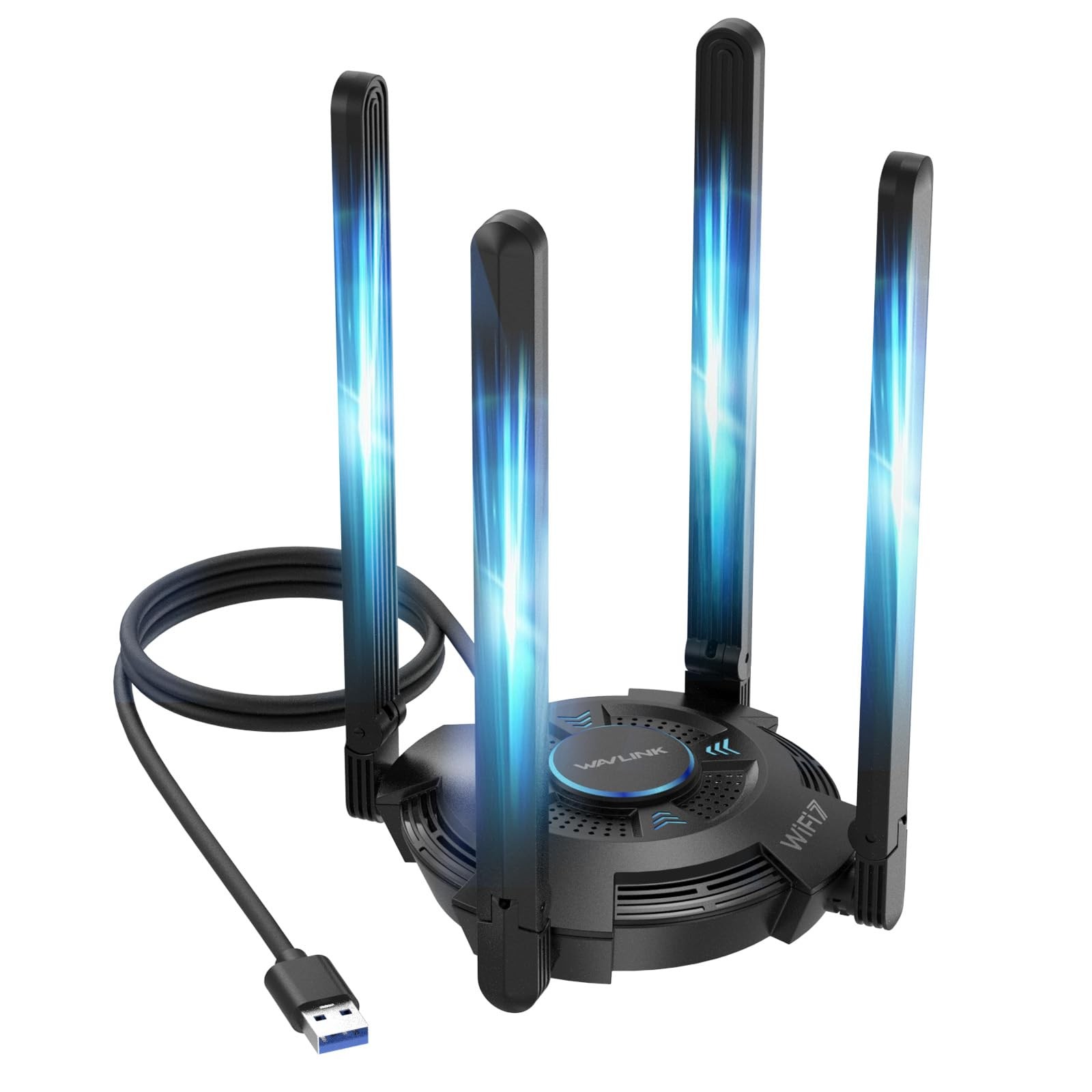 USB WiFi 7 Adapter for Desktop PC, WAVLINK BE6500 Tri-Band BE6500,WiFi-7