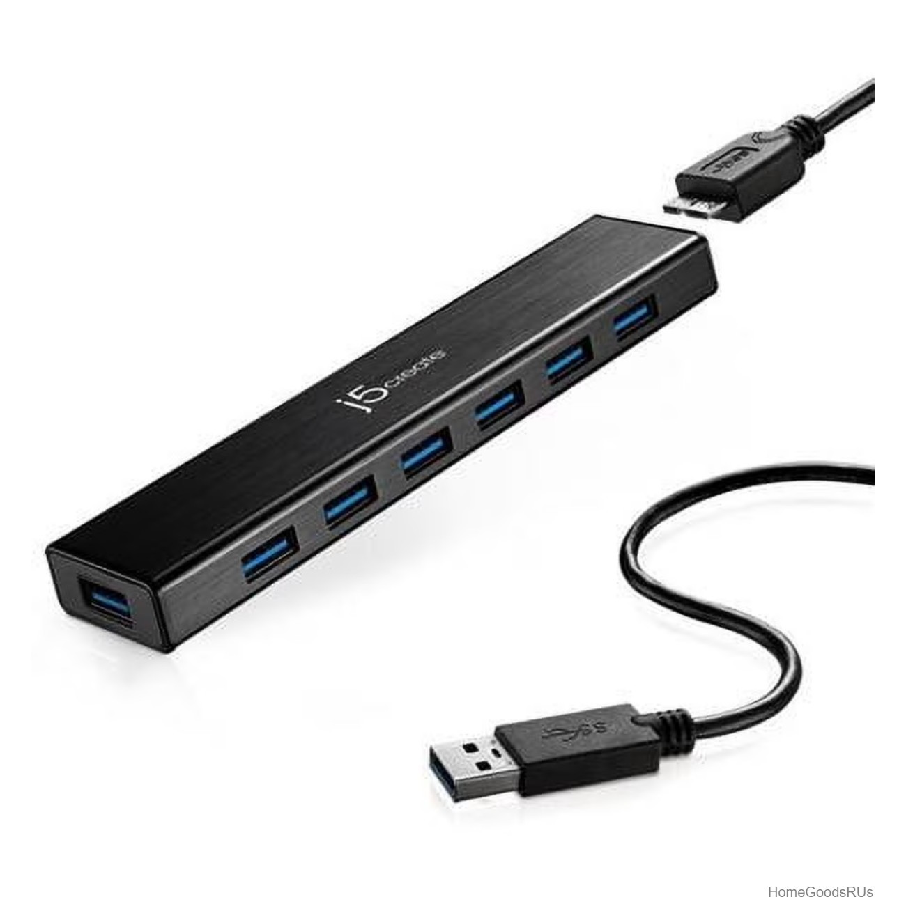 USB 3.0 Hub 7 Port SuperSpeed 5Gbps Aluminum Fast Charging Data Transfer