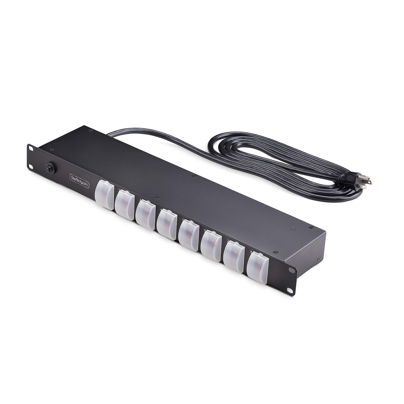 StarTech.com 8-Outlet Horizontal Rack Mount PDU, 1U Power Strip, Outlet On/Of...