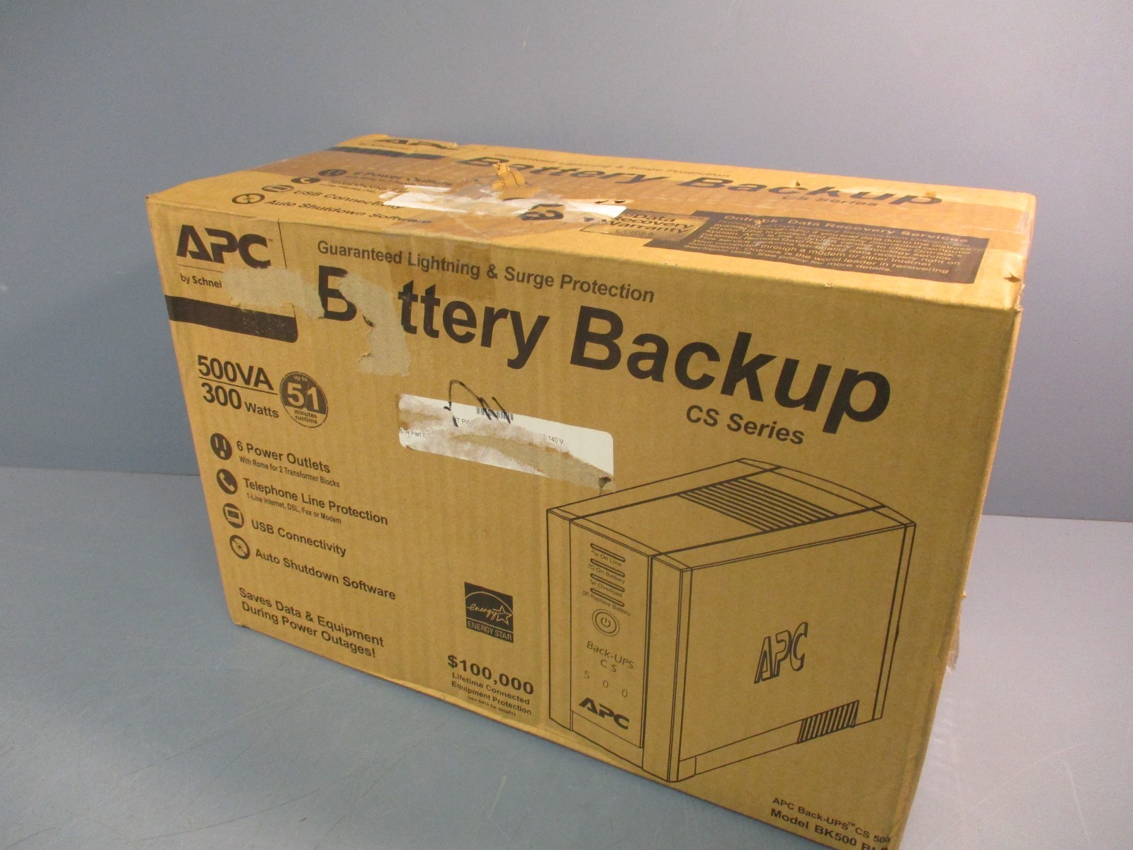 APC by Schneider Electric Battery Backup CS Series BK500 BLK 500VA 300 Watts
