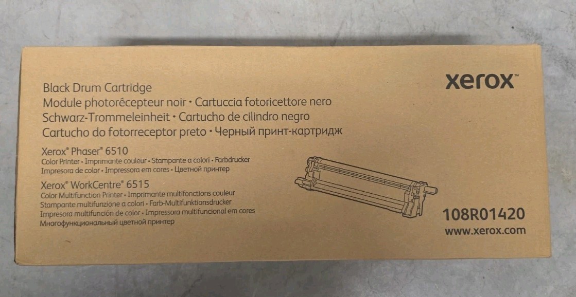Genuine Xerox 108R01420 Black Drum Cartridge Phaser 6510 WorkCentre 6515 Color