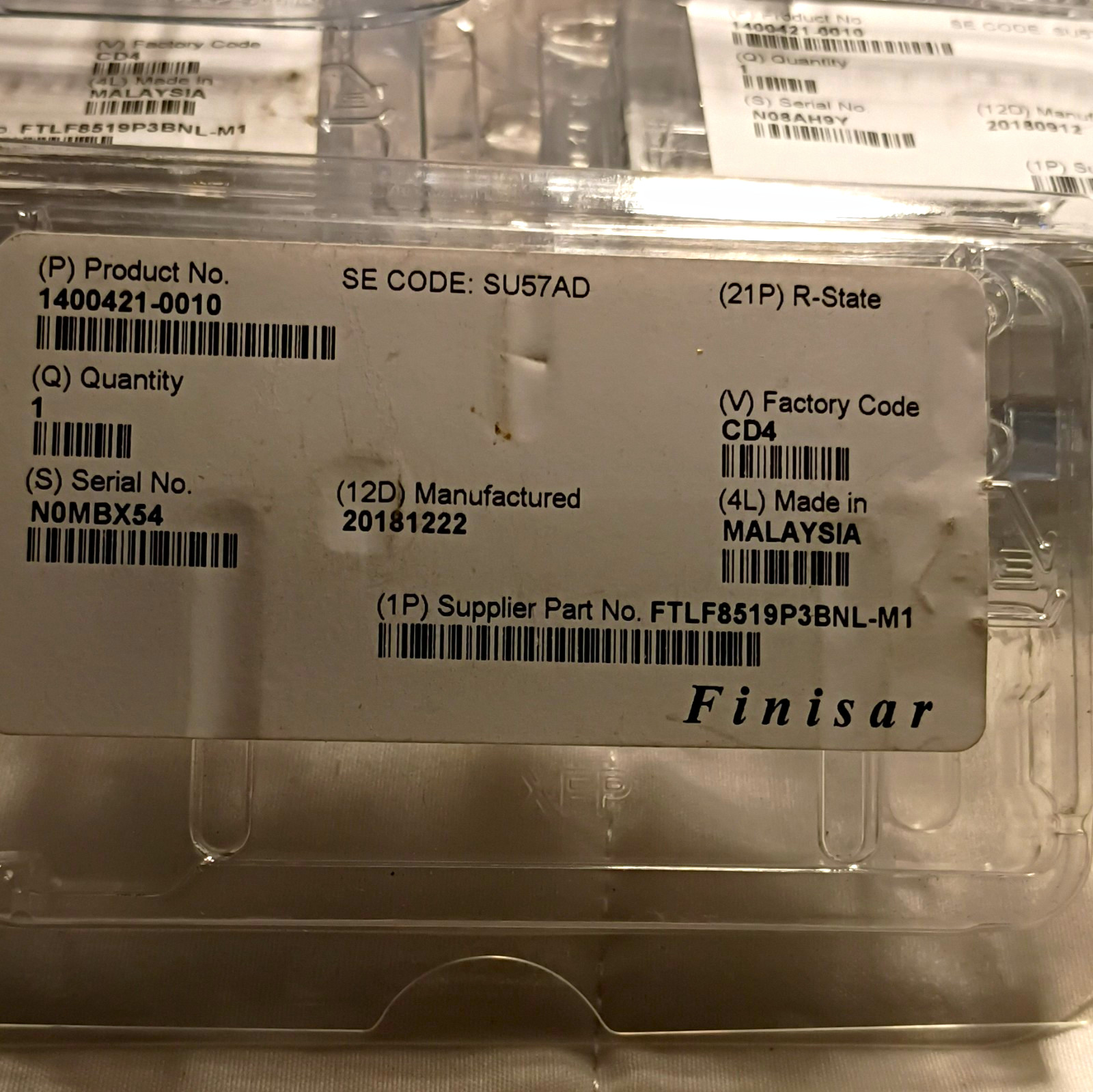 Lot Of  11 Finisar-0010  Transceiver Module  Product #1400421