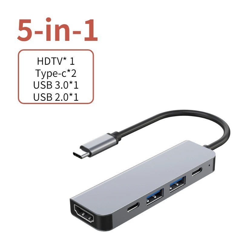 USB C Hub to 4K HDMI USB 3.0 2.0 Type-C PD Charging Dock for MacBook iPad