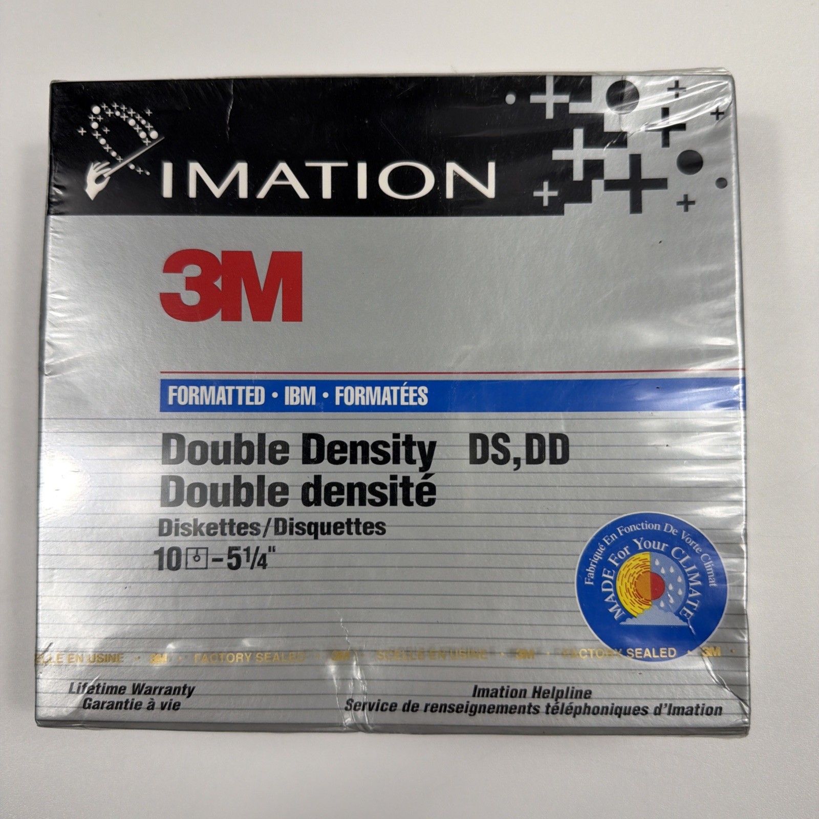 Imation 3M Formatted IBM High-Density DS HD 5 1/4" 10 Pack Diskettes