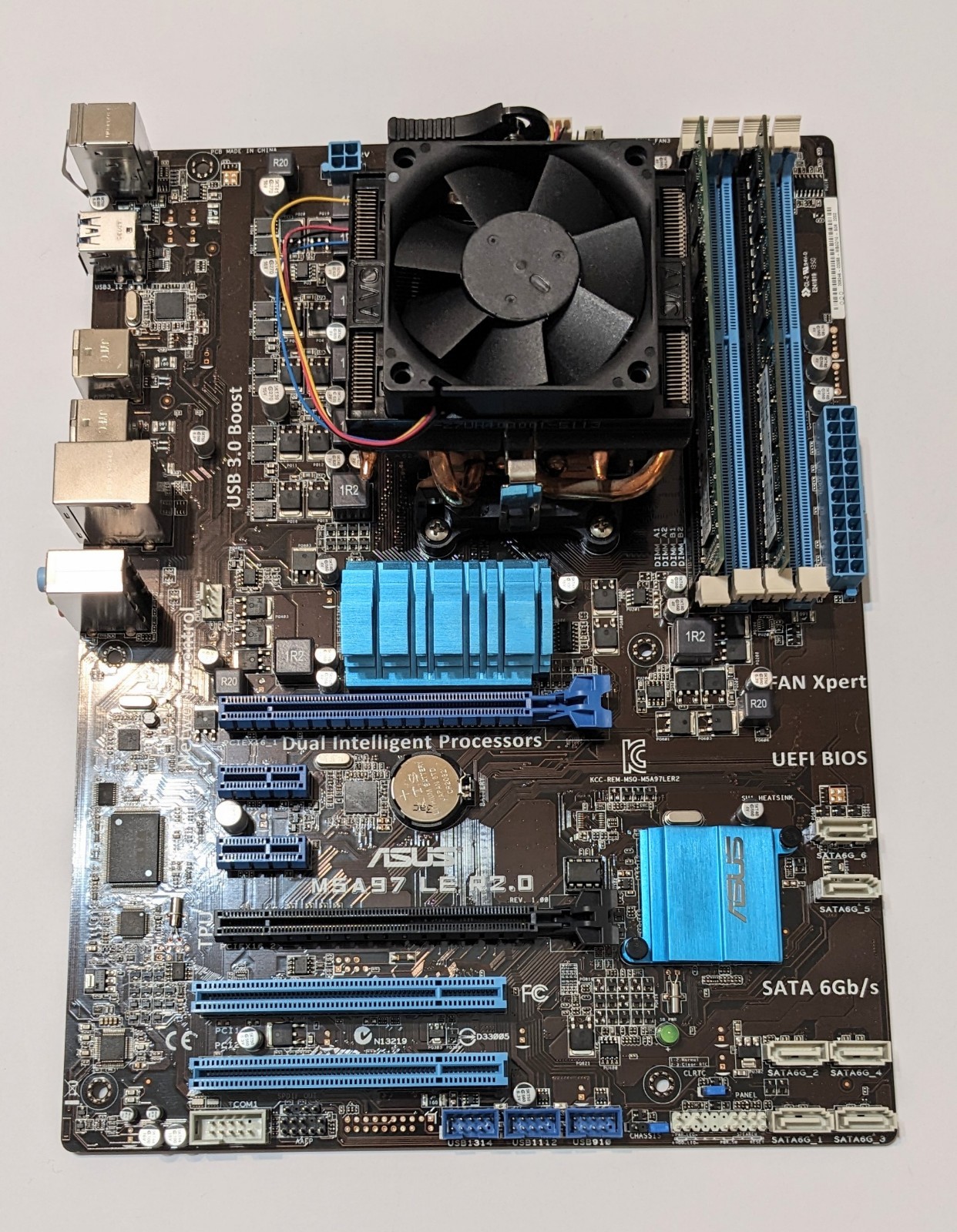 ASUS M5A97 LE R2.0 AM3+ Motherboard Bundle w/ CPU, 4GB RAM, EVGA GPU & I/O...