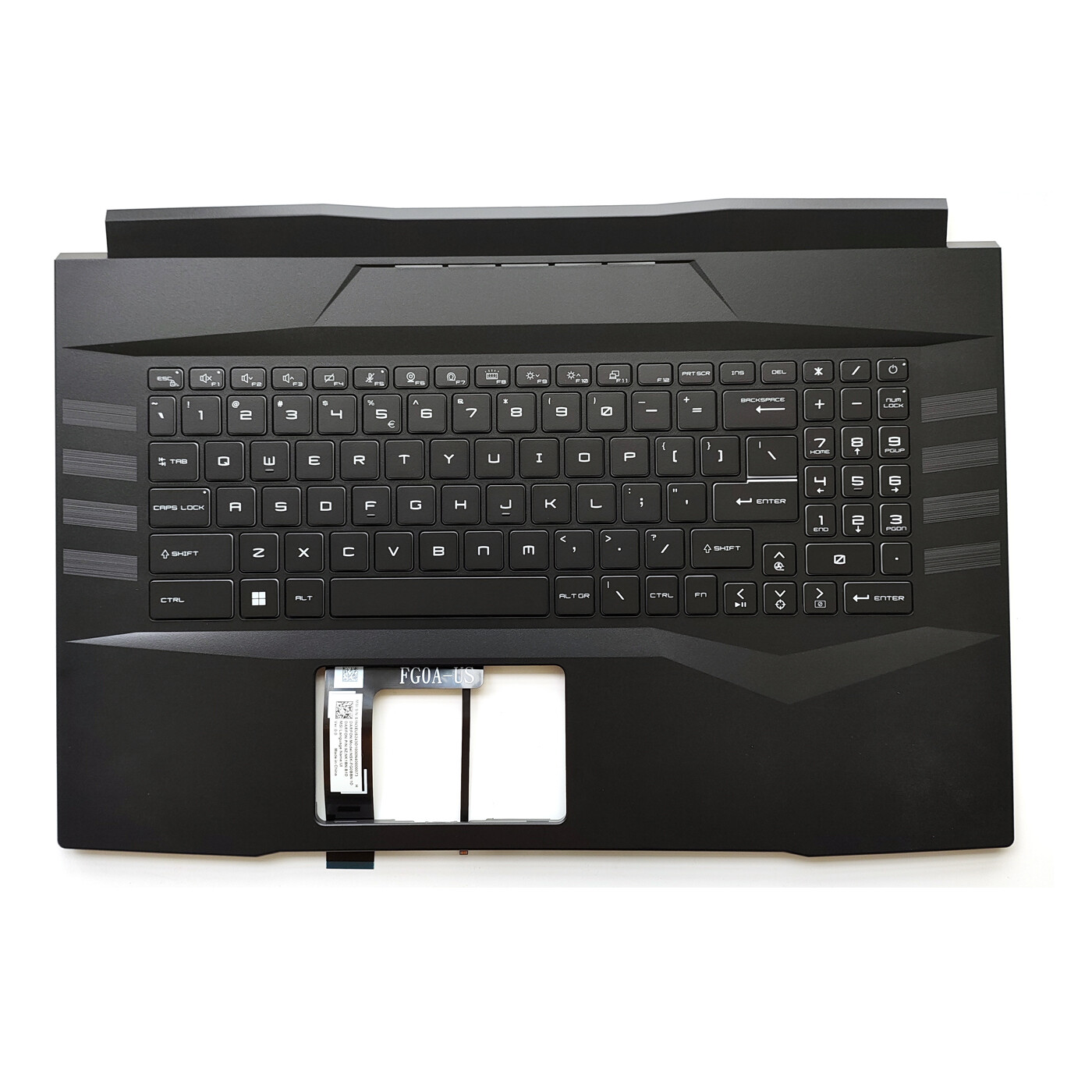 New Palmrest Upper Cover Backlit Keyboard for MSI Pulse GL76 11UDK SCK MS-17L1