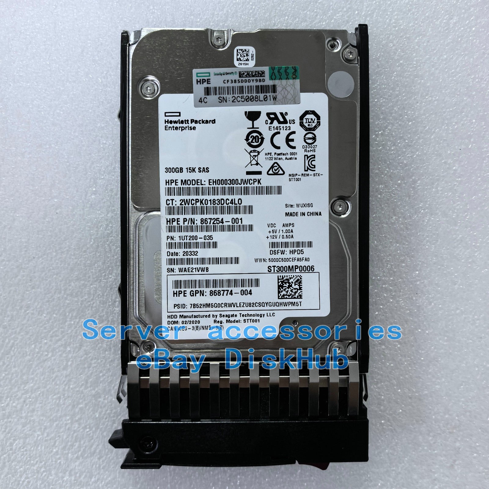 HPE B9F30B 873031-001 300GB 12Gb/s 15K SAS 2.5 inch 872842-B21 Hard Drive HDD