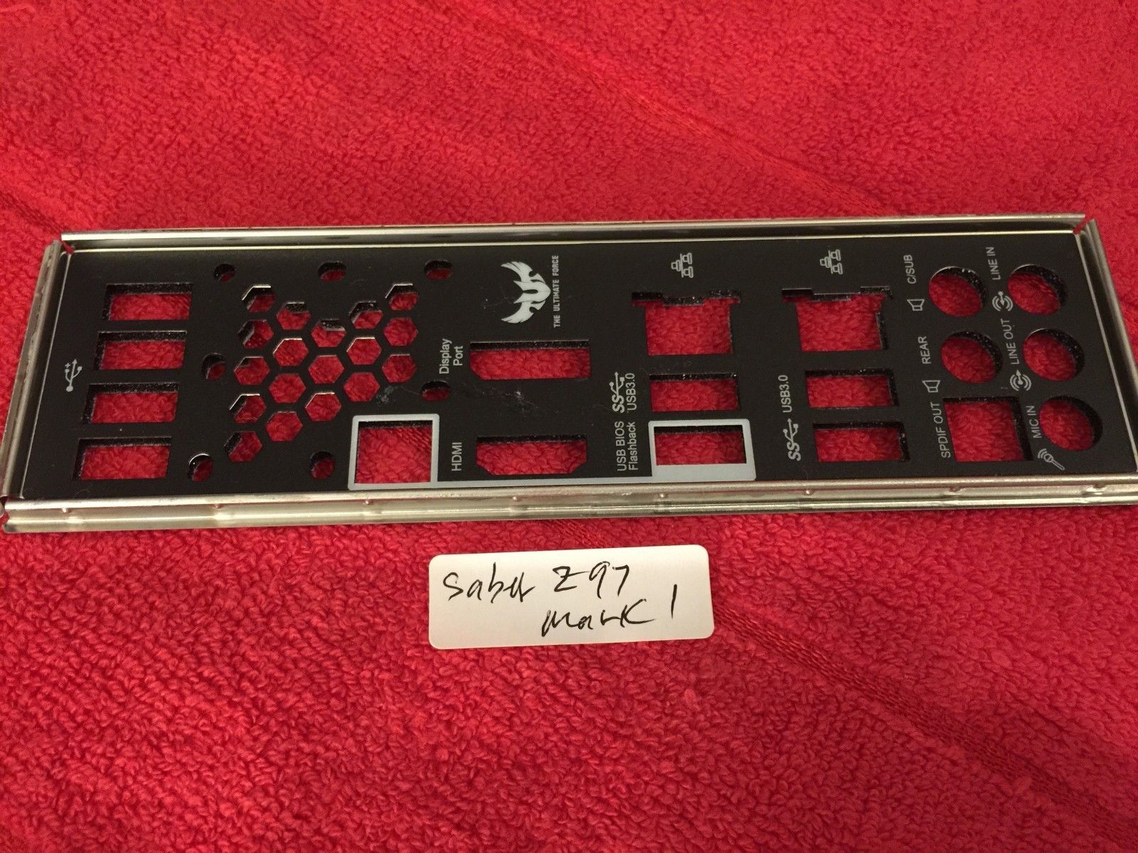 ASUS IO SHIELD for ASUS SABERTOOTH Z97 MARK 1 , USED