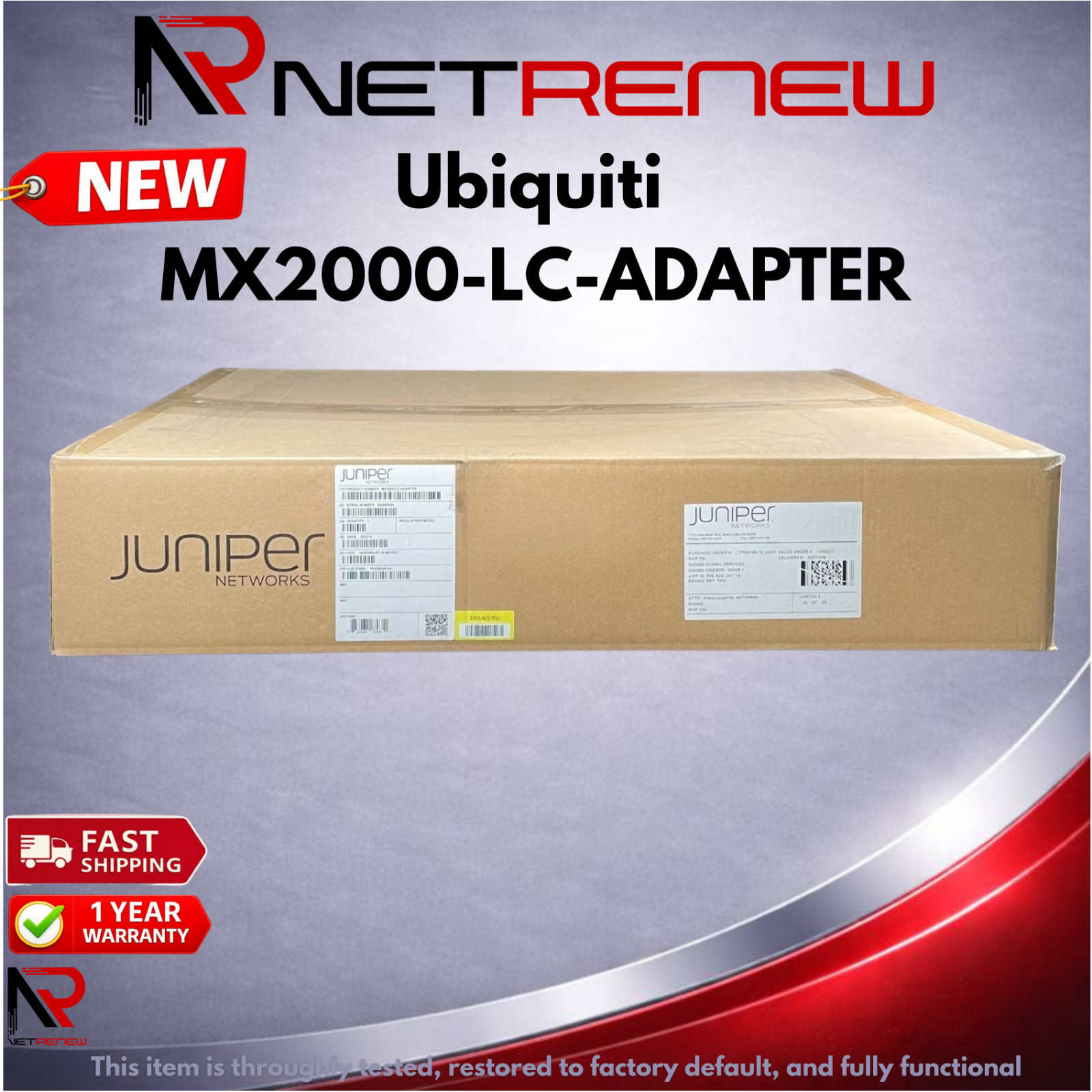 NEW Juniper MX2000-LC-ADAPTER  MX2010 MX2020 Line Card Adapter