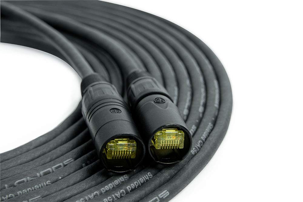 SoundTools SuperCAT Professional Grade Shielded CAT5e etherCON Cable 1m, Black