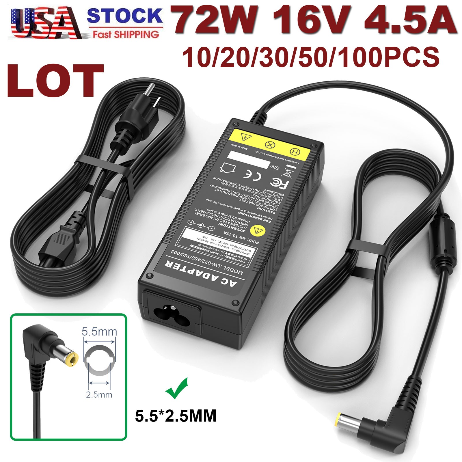 LOT 10/20/30/50/100X 72W AC Adapter Charger for Panasonic Toughbook CF-19 CF-29