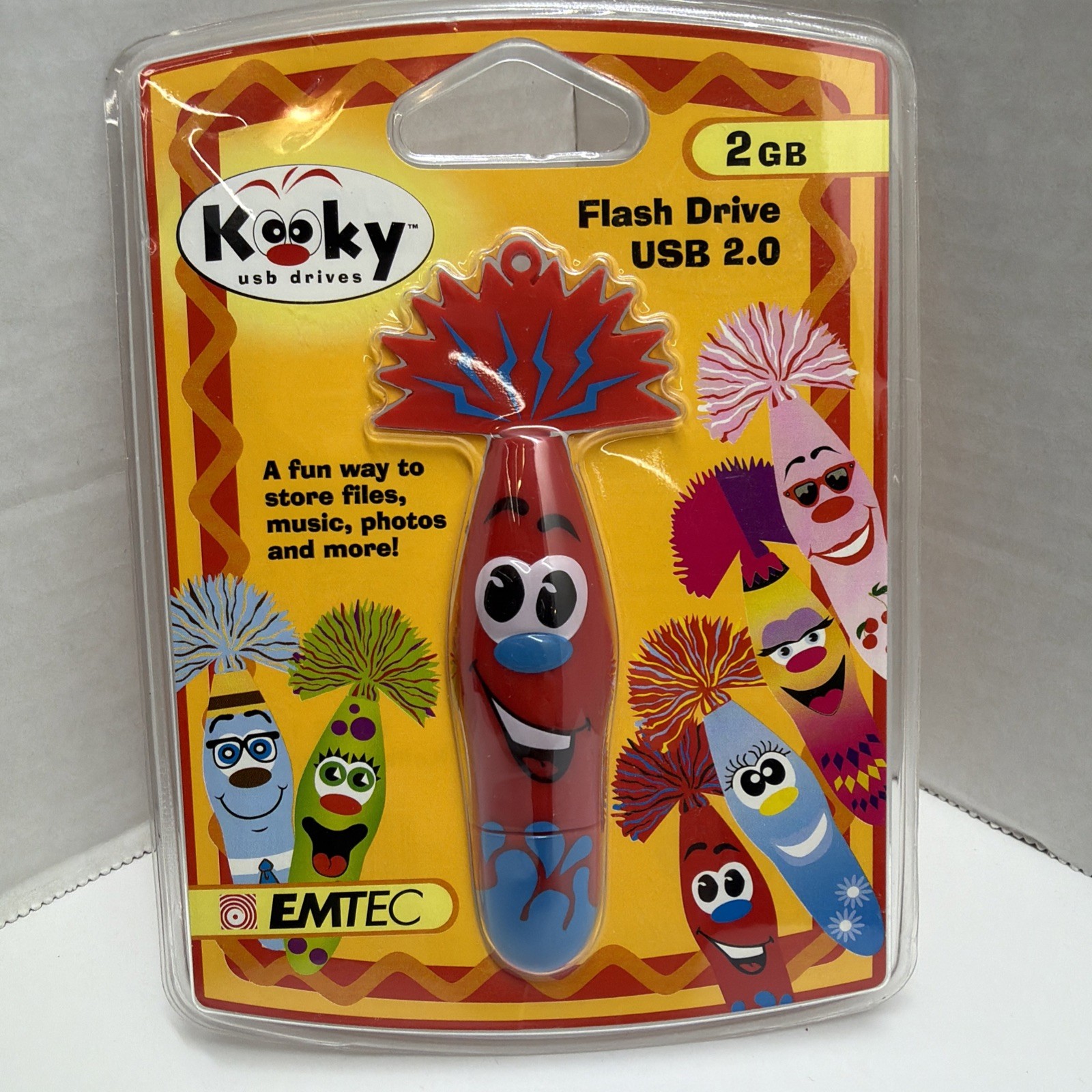 Kids Emtec Kooky 2GB USB Fun Flash Drive USB 2.0 New In Package