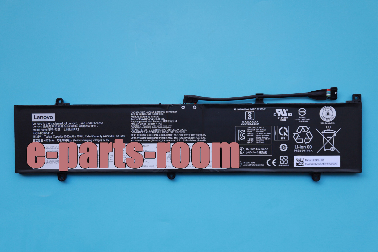 L19C4PF2 L19M4PF2 Genuine Battery For Lenovo Yoga Slim 7 15-15IIL 15IMH S750-15