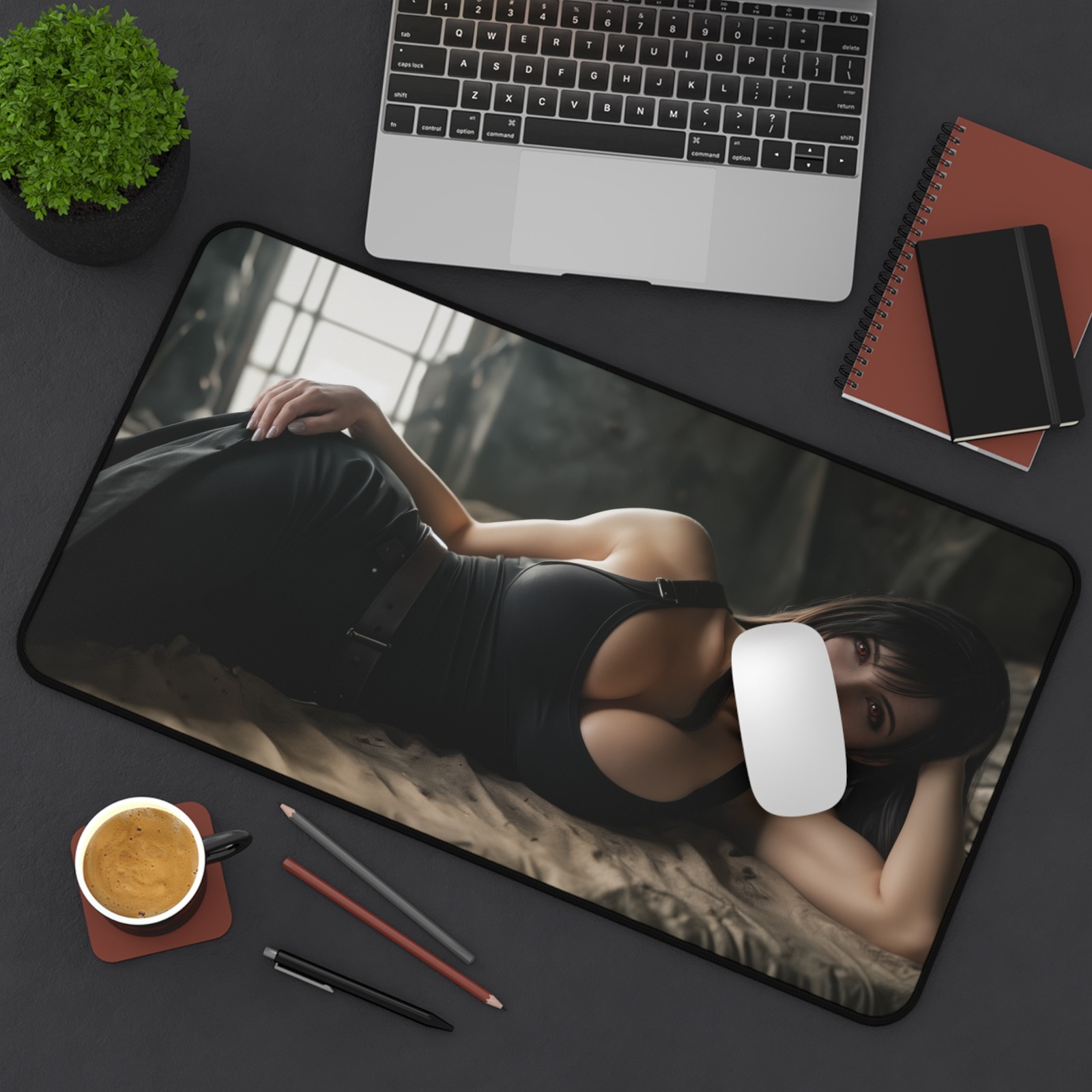 Tifa Lockhart Mouse Pad, FF7 Gaming Desk Mat, Desk Decor