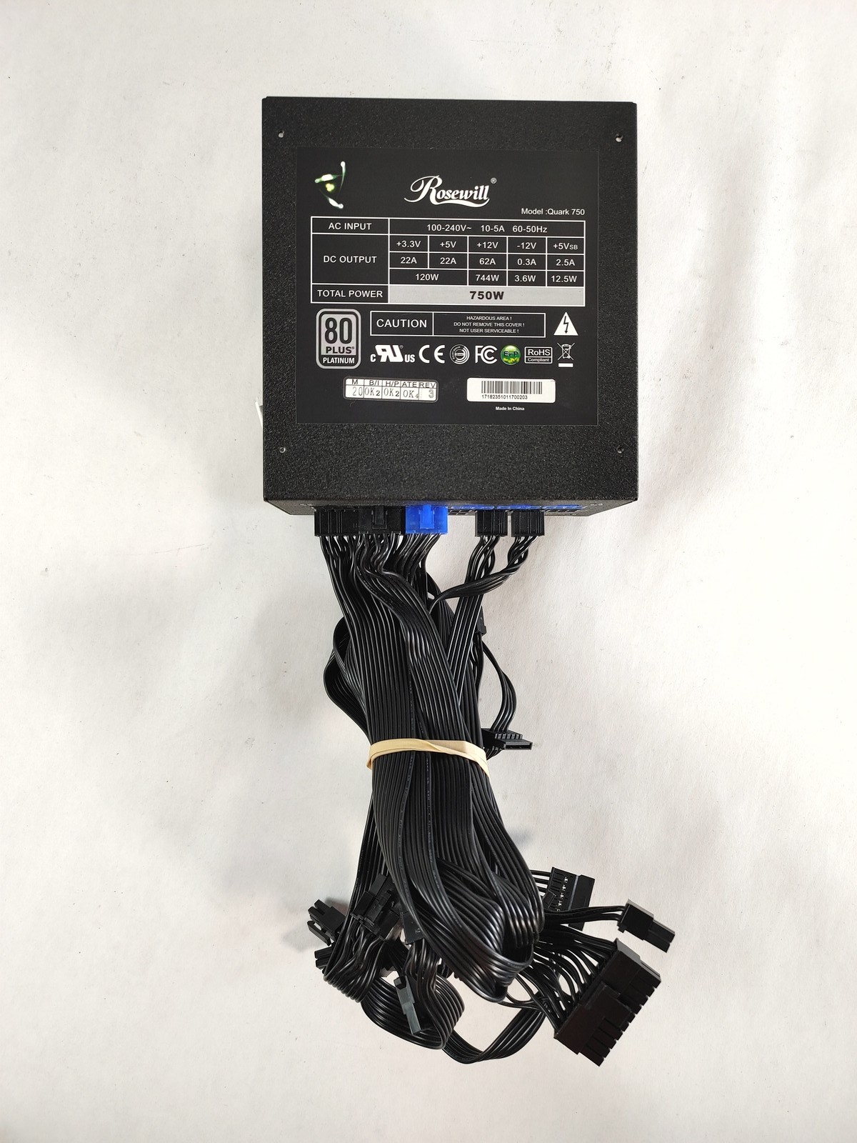 Rosewill 750 W 20+4 Pin ATX Desktop Power Supply Quark-750