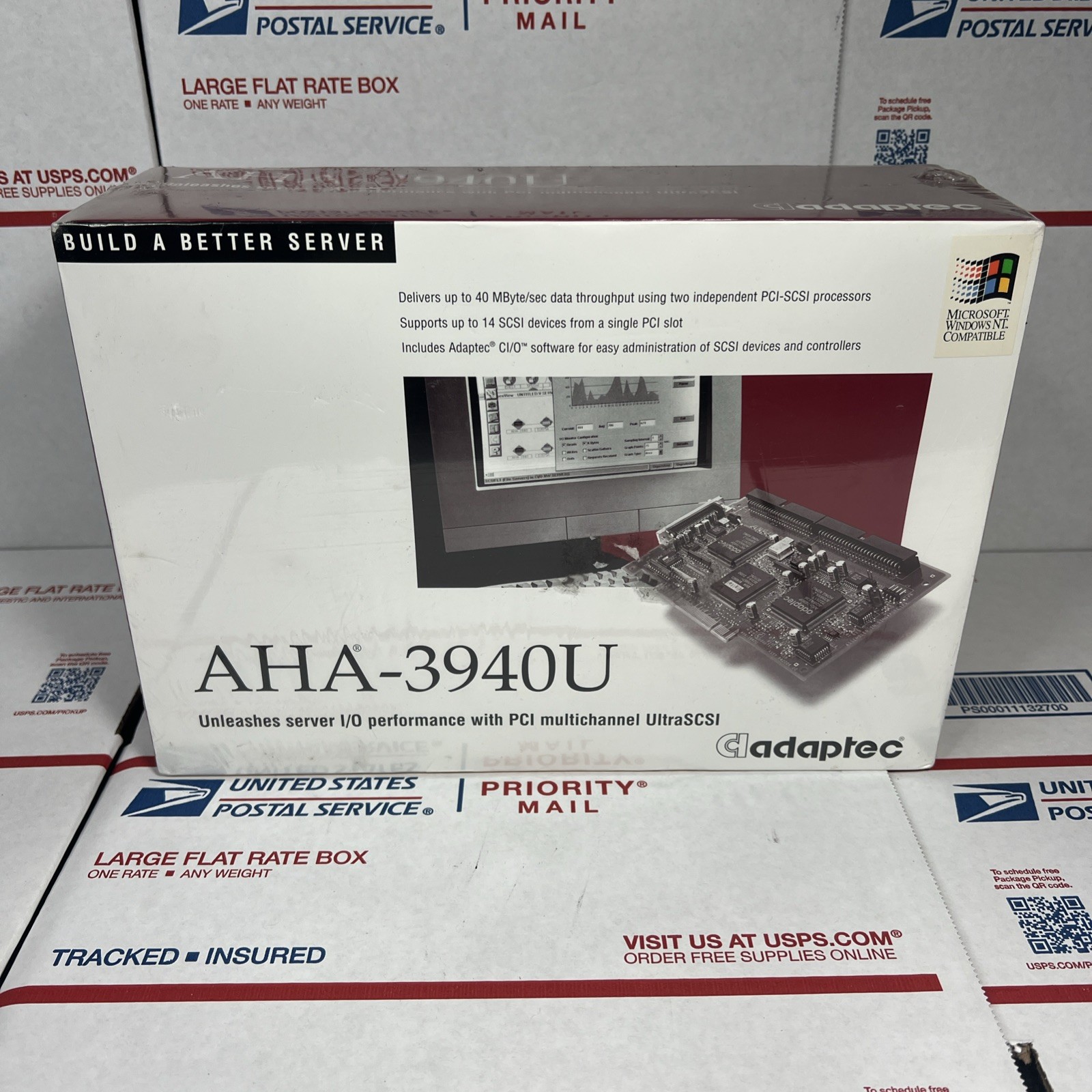 Vintage Adaptec Multi Channel Ultra Wide SCSI PCI Card AHA-3940U ( NEW / SEALED)
