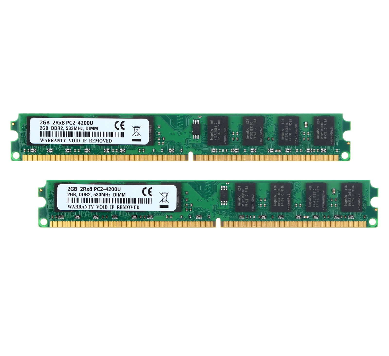 4GB 2X 2GB 2G DDR2 PC4200 533MHz 240PIN PC2-4200 DESKTOP MEMORY NON-ECC RAM 4 GB