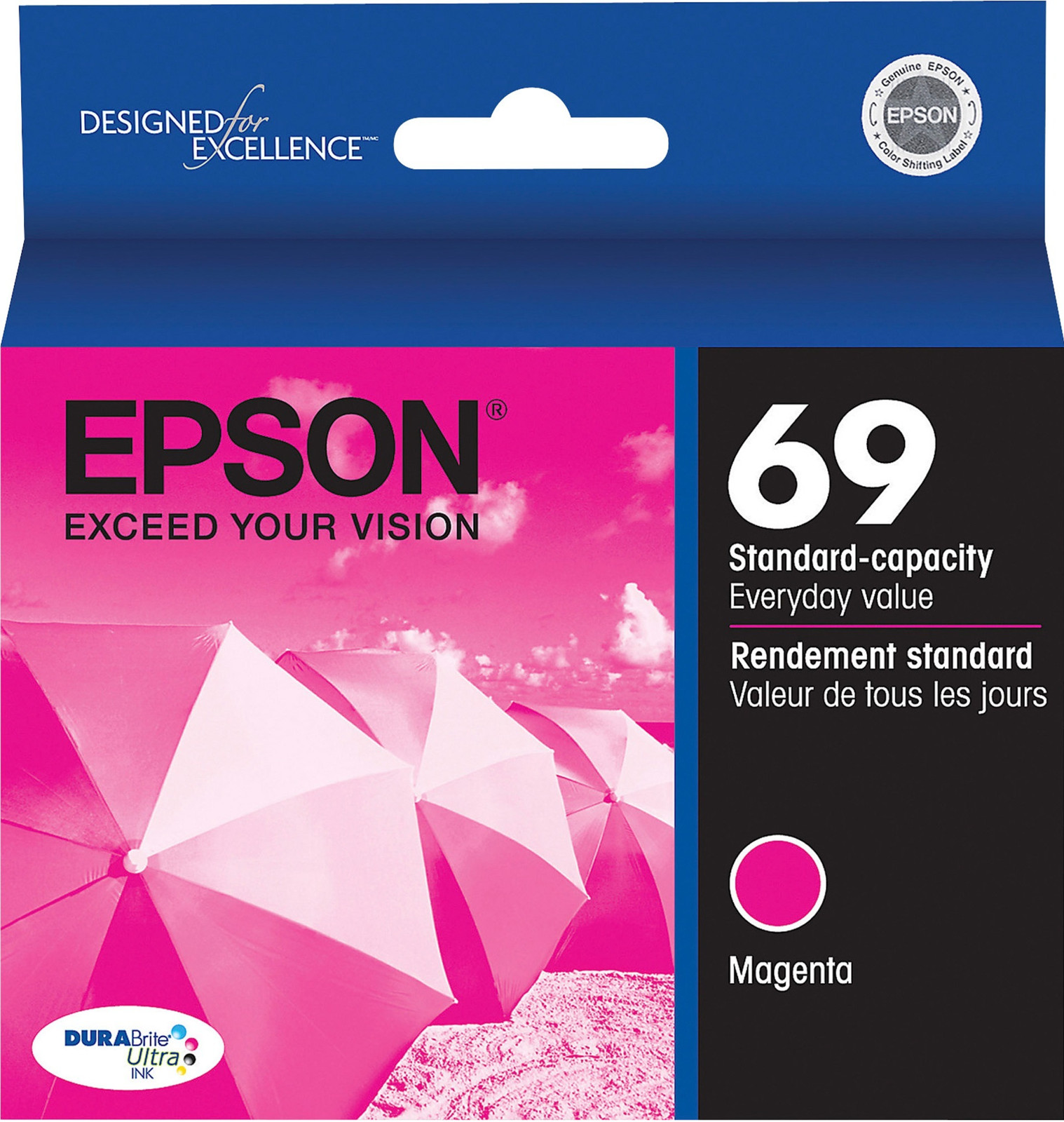 New Genuine Epson 69 Magenta Ink Cartridge WorkForce 1100 WorkForce 40