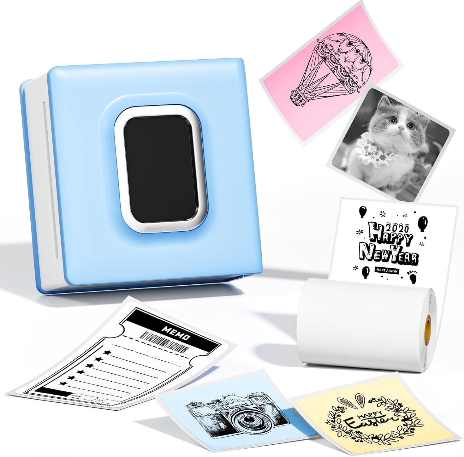 Phomemo M02D Mini Pocket Thermal Printer Label Maker Bluetooth for Notes, Photo