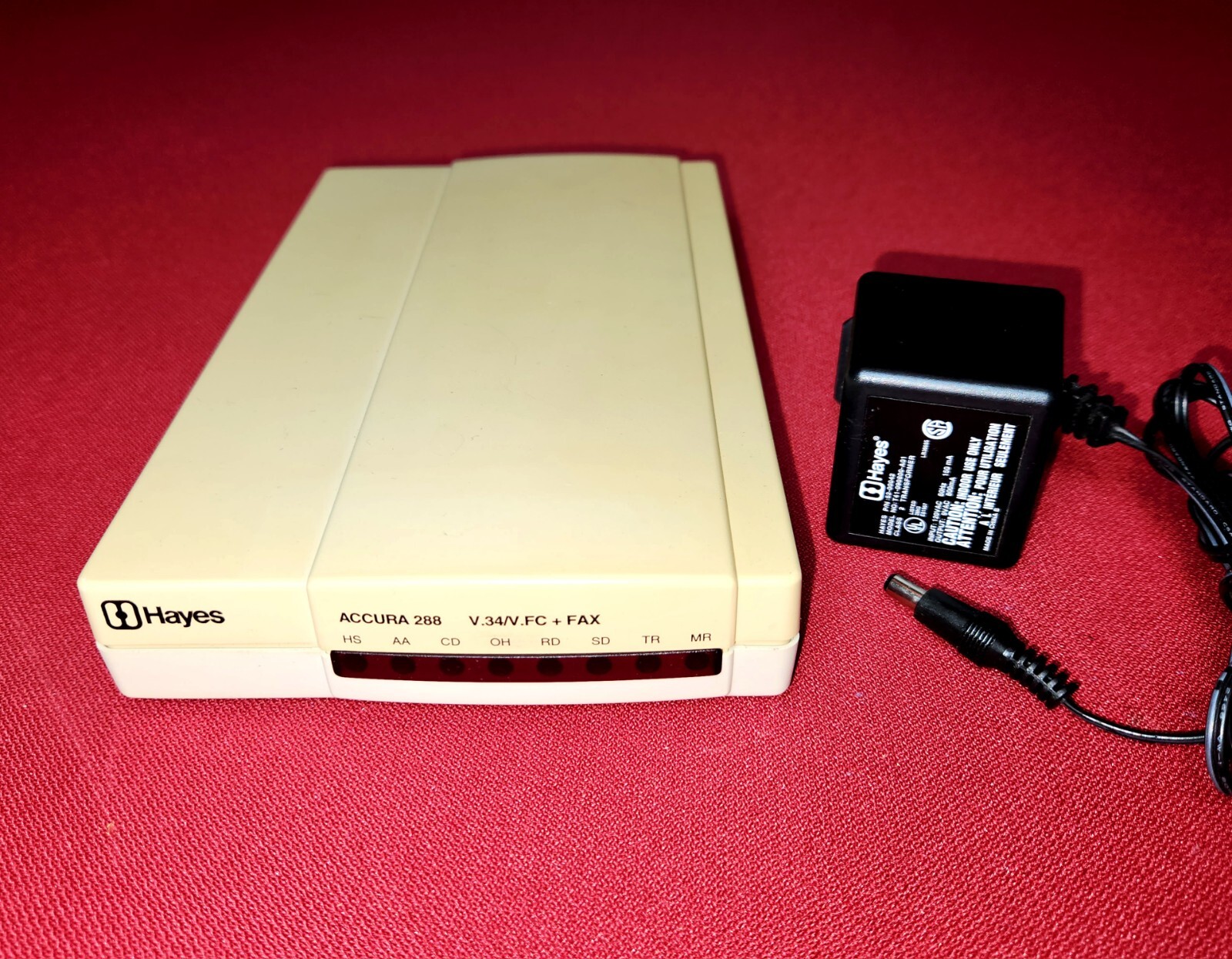  Hayes External Accura 288 V.34/V.FC + Fax Modem w/Power Supply (Model 5242AM)