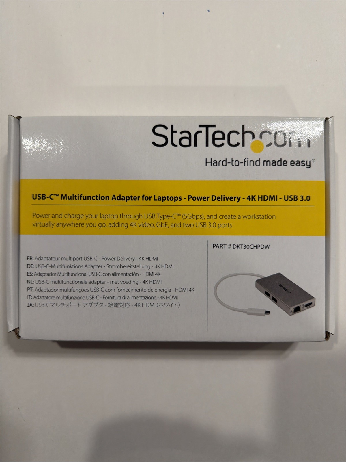 StarTech.com DKT30CHPDW USB-C Multiport Adapter for Laptops - Power Delivery