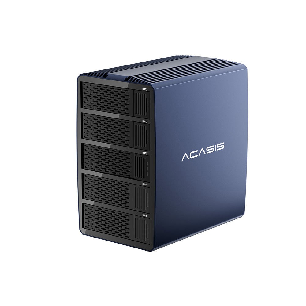 ACASIS EC5Pro USB 3.2 Gen2x2 20Gbps 5-Bay DAS RAID Enclosure SATA SSD HDD
