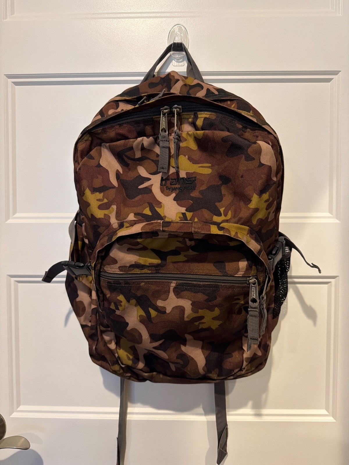 JANSPORT Trans Camouflage Backpack Adjustable Strap Pockets School Travel