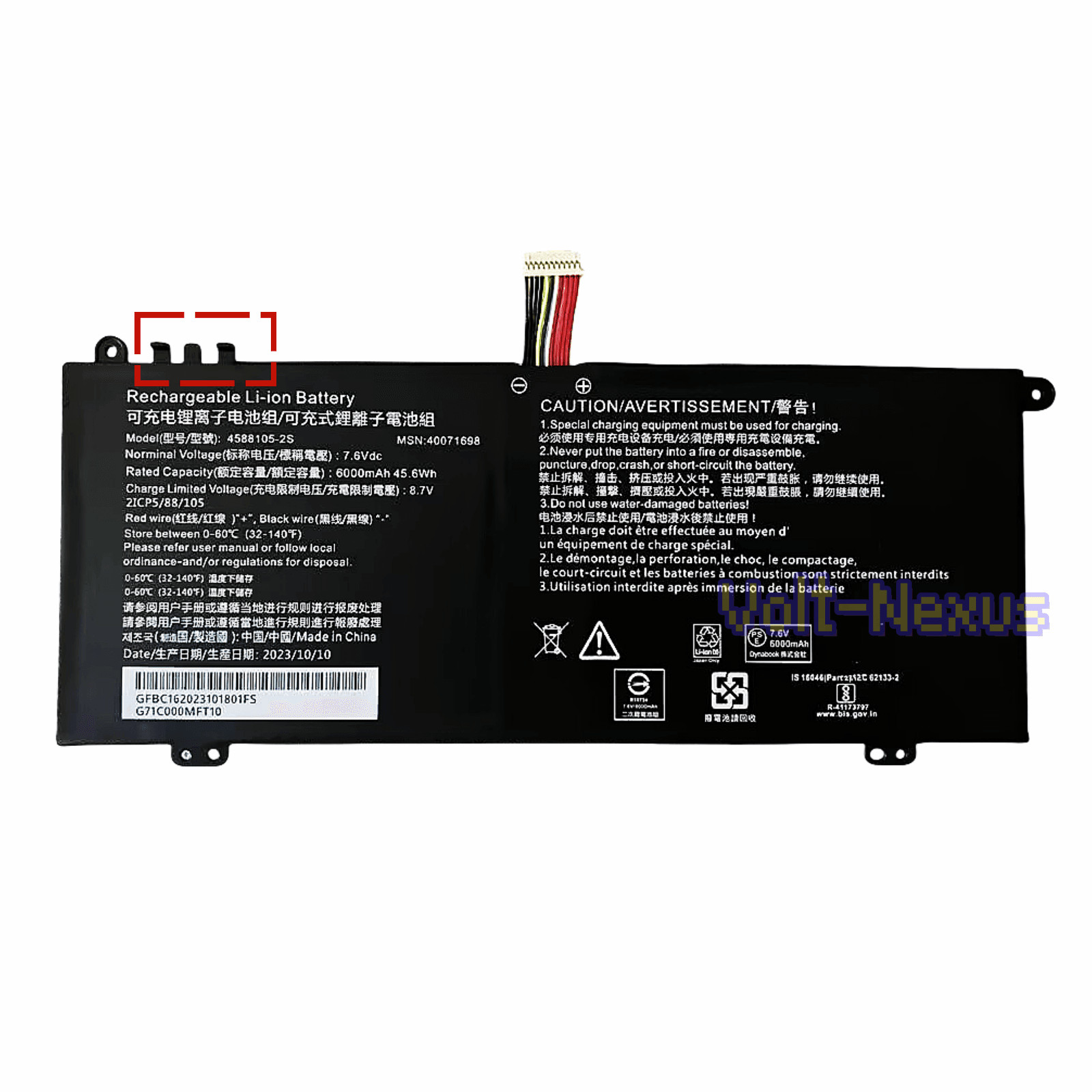 45.6Wh Genuine 4588105-2S Battery for TOSHIBA Dynabook Satellite C50-H-108