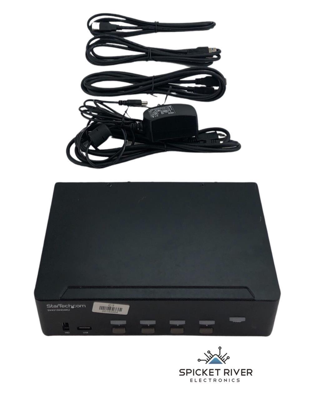StarTech.com SV431DHD4KU 4-Port DVI KVM USB Switch w/ Adapter + USB PC Cables