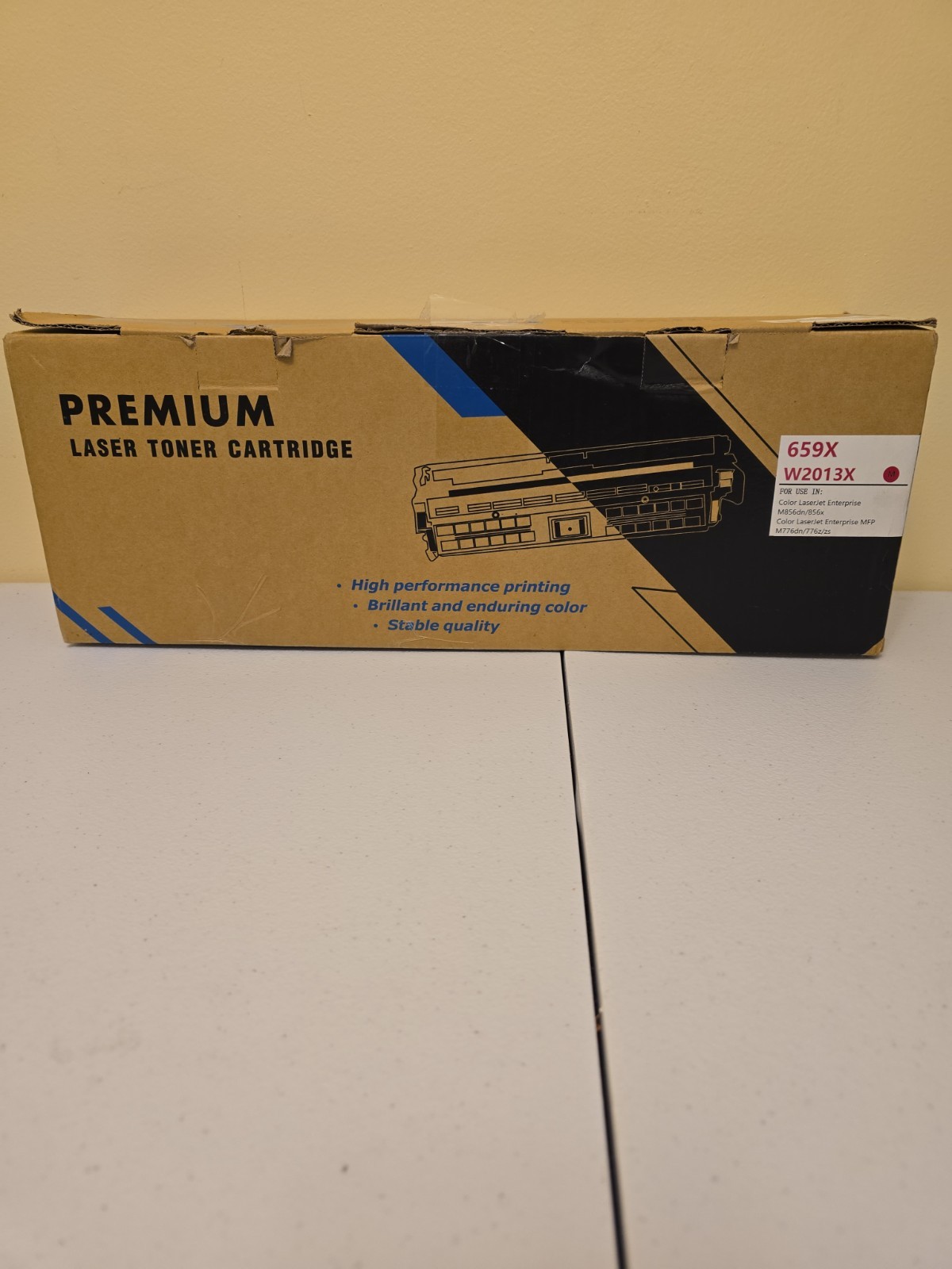 This is a compatible Premium Laser Toner Cartridge designed to replace HP model