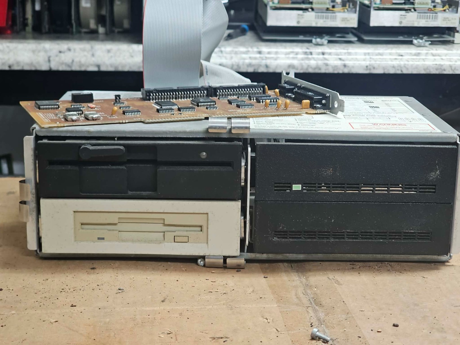 Compaq Deskpro 286 AT Computer MFM HD Drive and Dual Floppy + Controller & Cage