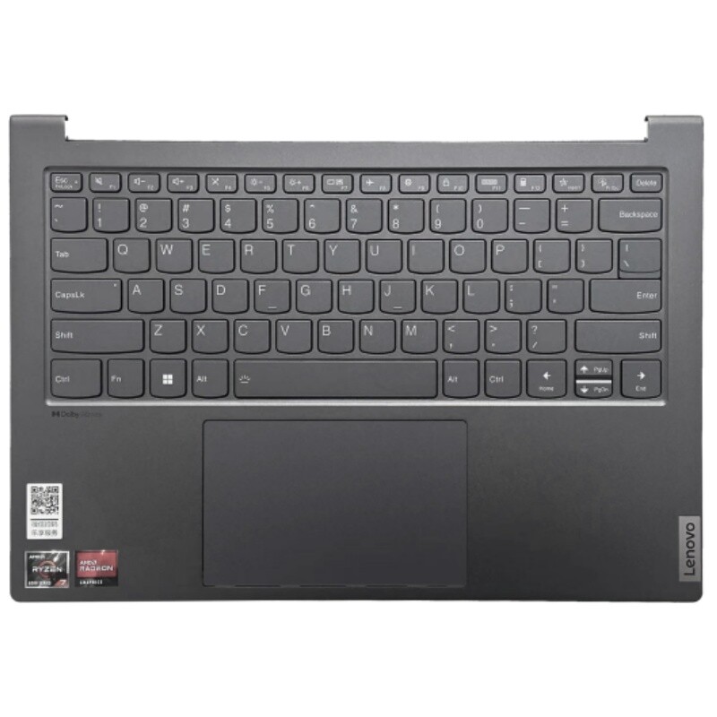 New For Lenovo IndeaPad Slim 7 14IAP7 Upper Palmrest Keyboard Backlit Silver