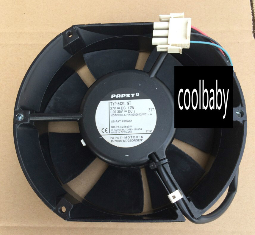 1pc PAPST TYP 6424/9T fan 172*50mm 24V 27V 17W 3pin