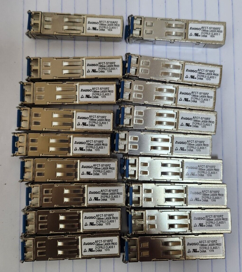 23x Avago AFCT-5710PZ 1000Base-LR 1310nm SFP Transceivers (2 are AFCT-5710APZ)