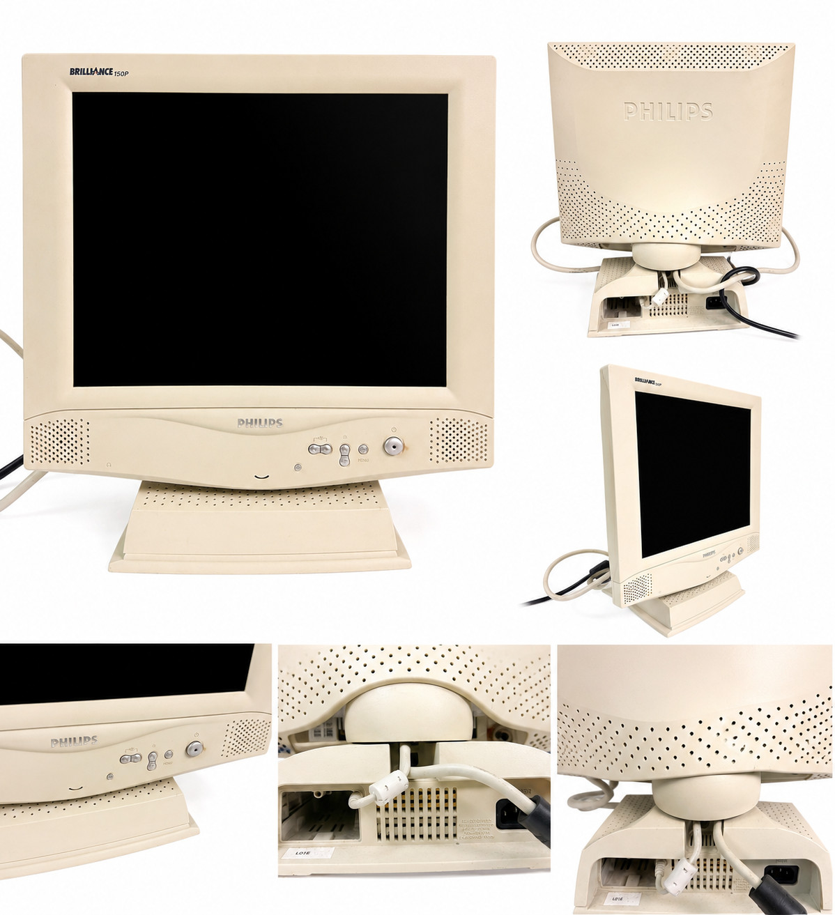 Philips Brilliance 150P 15" LCD Vintage Beige VGA Retro PC Monitor