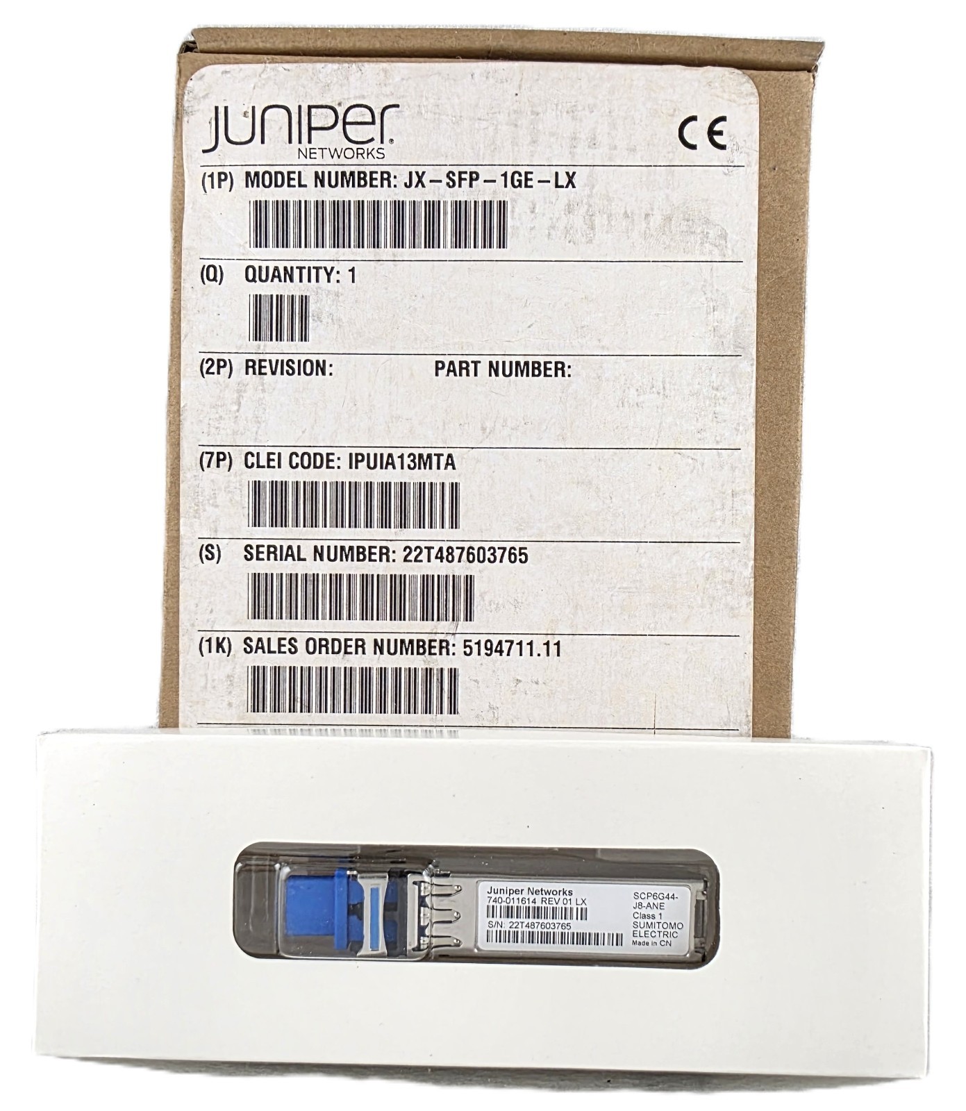 JUNIPER NETWORKS JX-SFP-1GE-LX TRANSRECEIVER MODULE FAST SHIP