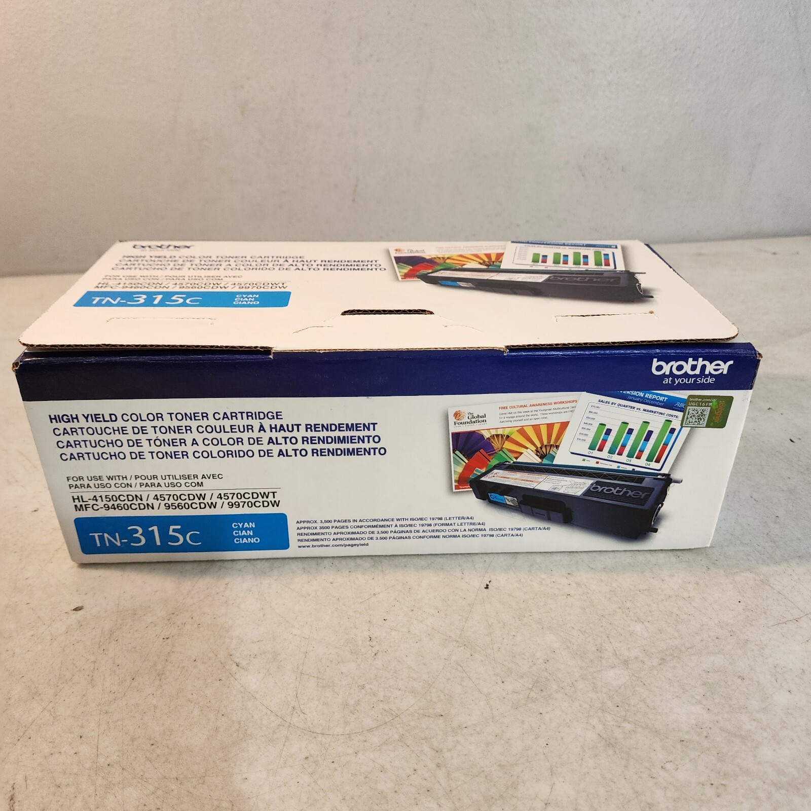 Brother TN-315C High-Yield Cyan Toner Cartridge Genuine Sealed Bag NO BOX