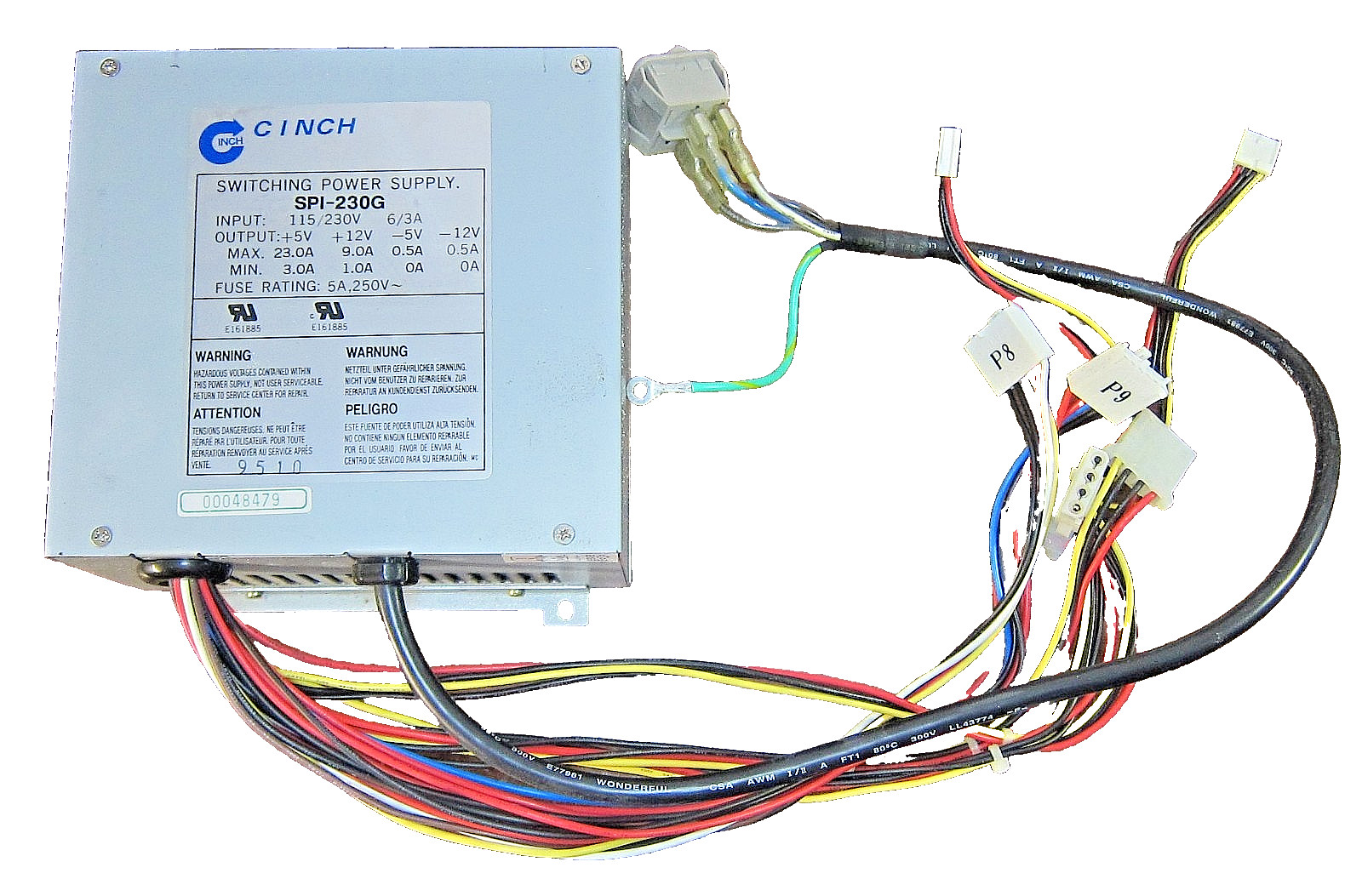 Genuine Vintage Rare Cinch SPI-230G 230W AT Switching Power Supply