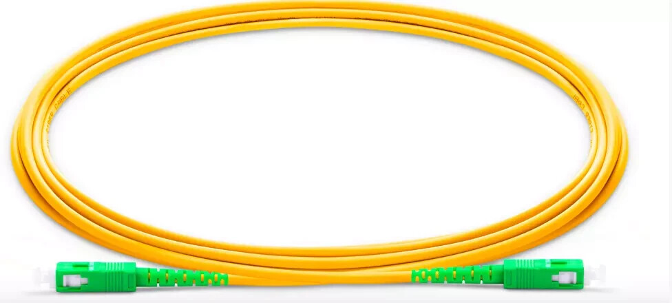 Lot of 5 1M 2M 3M 5M 10M 20M SC/APC - SC/APC Simplex SM Fiber Optic Patch Cable