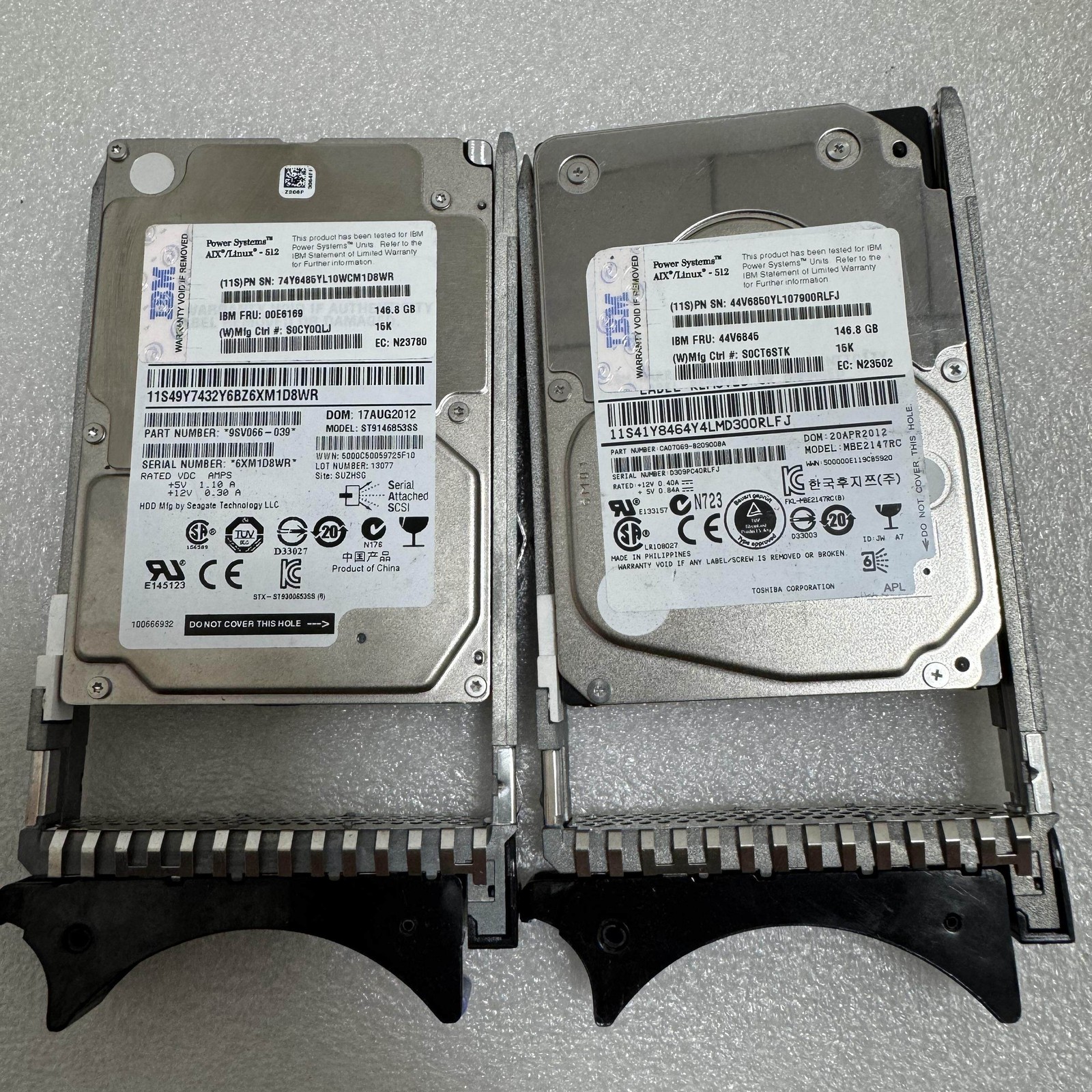 1pcs For IBM 00E6169 74Y6485 44V6845 44V6843 00LY476 146G 15K SAS Hard Drive