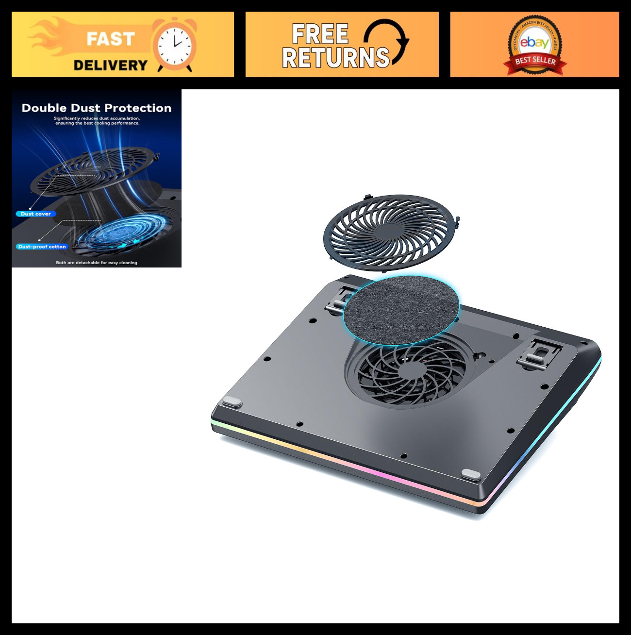 5-Pack Laptop Cooling Pad Dust Cover for V12 V13 - Enhanced Protection & Airflow
