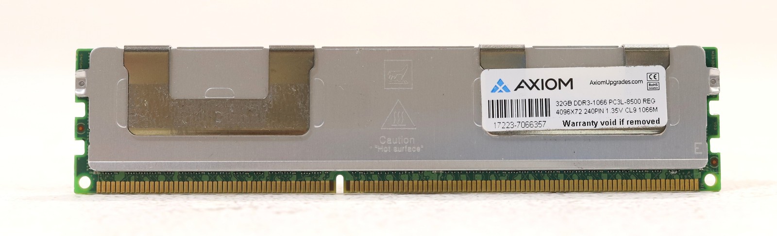Axiom 32GB PC3L-8500 DDR3-1066MHz ECC REG Server Memory P/N:17223-7066357 Tested