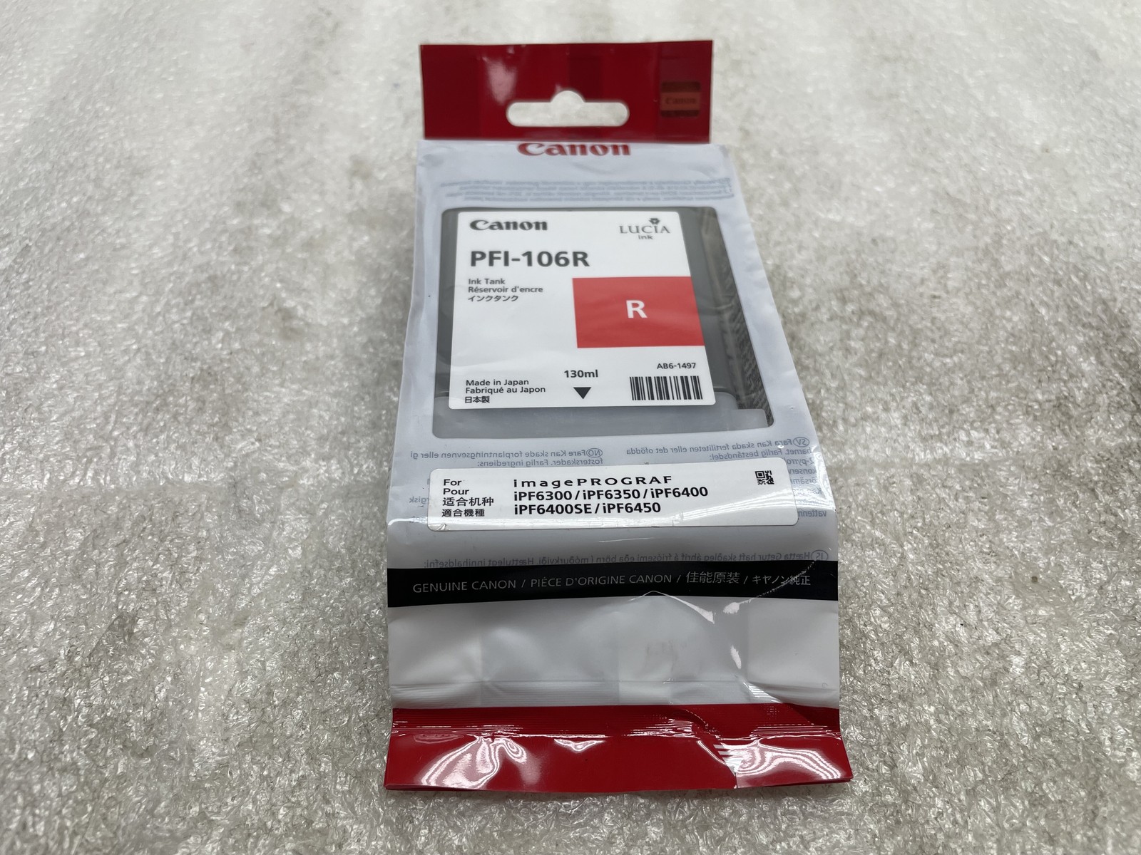 New Canon PFI-106R Red Ink Tank iPF 6400 6400S 6400SE IPF6450 PFI-106 Exp: 05/23