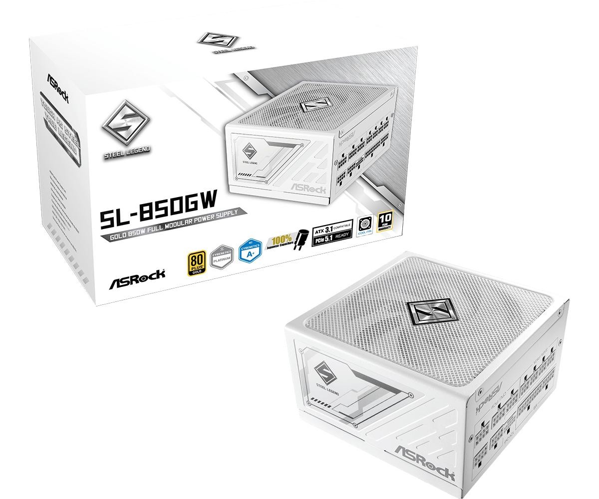 Asrock SL-850GW Steel Legend power supply unit 850 W 20+4 pin ATX ATX White