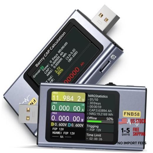 【Upgraded Model USB Tester with Bluetooth, USB Power Multimeter 4-28V 7A LCD