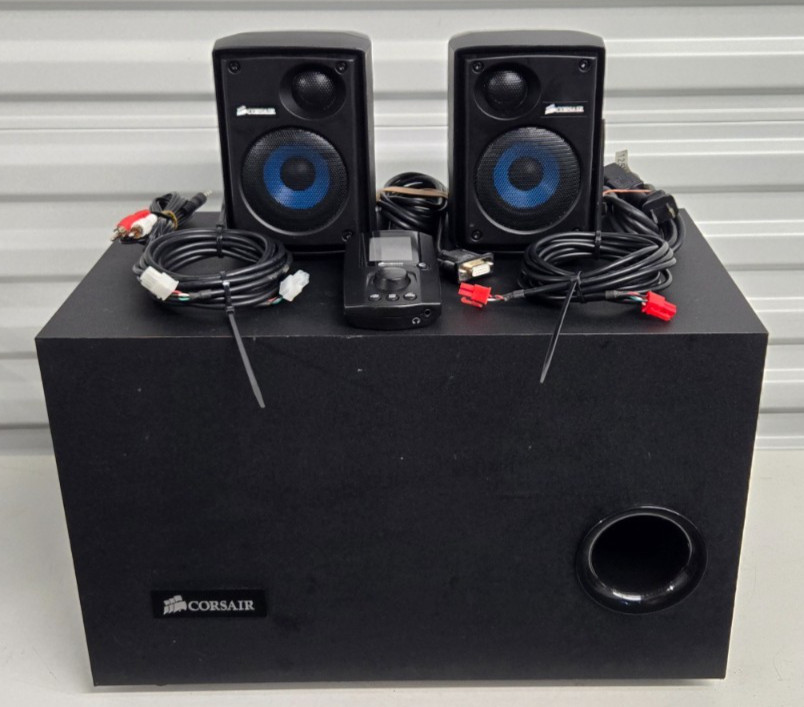 Corsair SP2500 2.1 PC Gaming Speaker System w/ OEM Wires & Control Pod Included